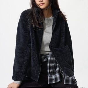 Uniqlo Women's Black Teddy Jacket
